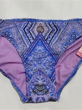 Ladies Purple Paisley Print Bikini Bottoms